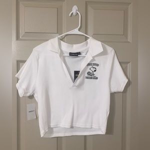 Peanuts Crop Collared Shirt